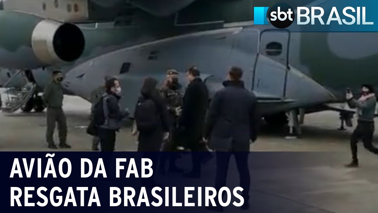 Guerra na Ucrânia: Avião da FAB resgata brasileiros na Polônia | SBT Brasil (09/03/22)
