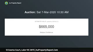 13 Cooma Court, Lalor VIC 3075 | AuPropertyReport.Com