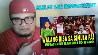 DISMISSED AGAD? BIG GOODNEWS! ARTICLES OF IMPEACHMENT vs VPSARA WALANG BISA sa SIMULA PA! | REACTION