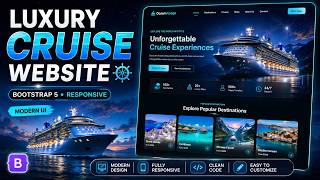Luxury Cruise Travel Website Design Modern Bootstrap 5 Responsive Website