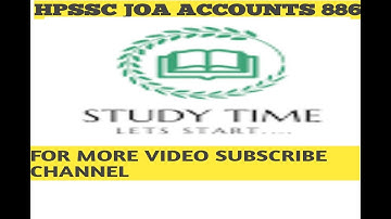 HPSSC JOA ACCOUNTS 886|| JOA ACCOUNTS 886 SYLLABUS || JUNIOR OFFICE ASSISTANT ACCOUNTS 886||