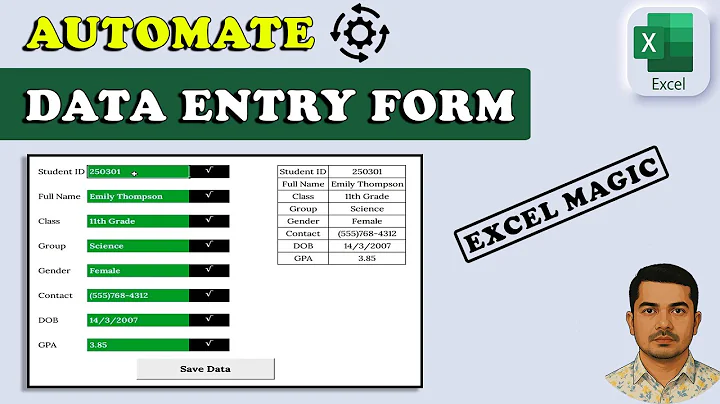 Automated Data Entry Form in Excel : No VBA, No Hassle!