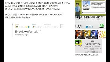 DICAS 2193 WINDEV WEBDEV MOBILE RELATORIO 61 IPREVIEW iMiniPreview
