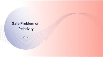 Gate Problem 2011 : Relativistivstic Question #gate #previousyearquestions