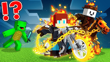 GHOST RIDER Speedrunners vs Hunter in Minecraft - Maizen JJ and Mikey