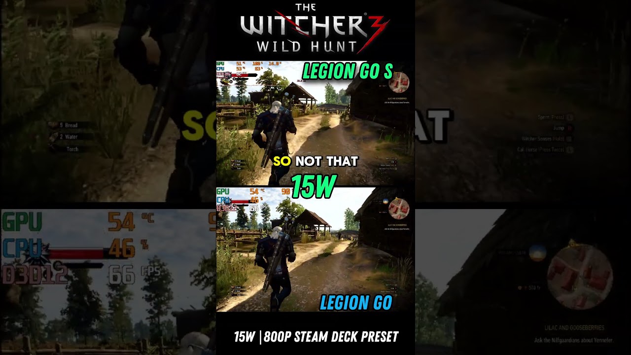 Legion Go S vs Legion Go The Witcher 3 Performance comparison 