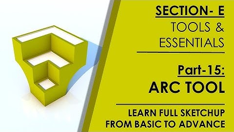 Sketchup Tutorial- PART-15- How to use the Arc tool in SketchUp and different ways to make an arc