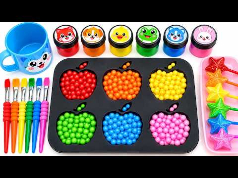 Satisfying Video l How To Make Rainbow Mixing Candy Chocolate Cup TOY & Disney Magic Slimes ASMR