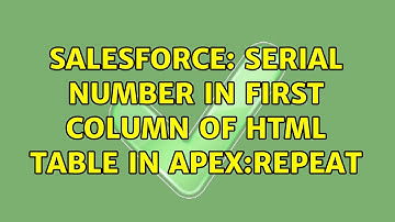 Salesforce: Serial Number in first column of HTML table in apex:repeat