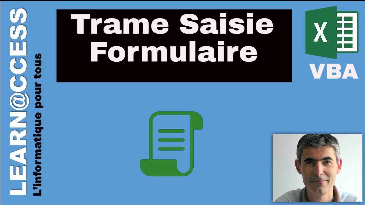 VBA   - Trame Formulaire de Saisie