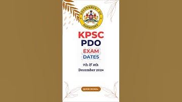 Pdo exam date announced #kpsc #kea #pdo #exam #short #shorts #shortsvideo