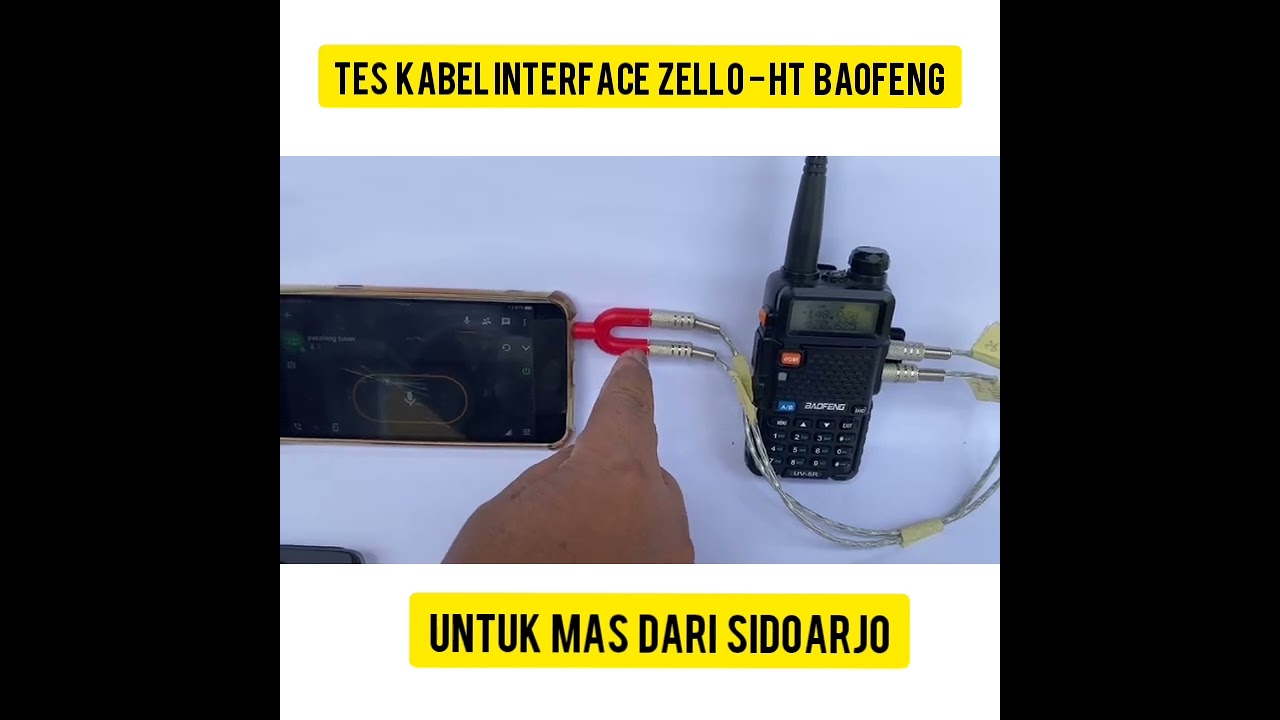 Koneksi Zello dengan HT Baofeng UV5R