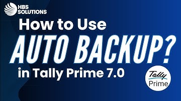 AUTO-BACKUP!!  -  Big TallyPrime 7.0 Update | Protect Your Data Automatically