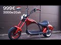 E-Scooter Elektroroller Chopper Harley Citycoco 3000W Zertifiziet EEC r804-m3