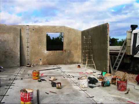 Precostruedile: montaggio casa prefabbricata mq 80 in sole 6 ore ... Case in prefabbricato in cemento