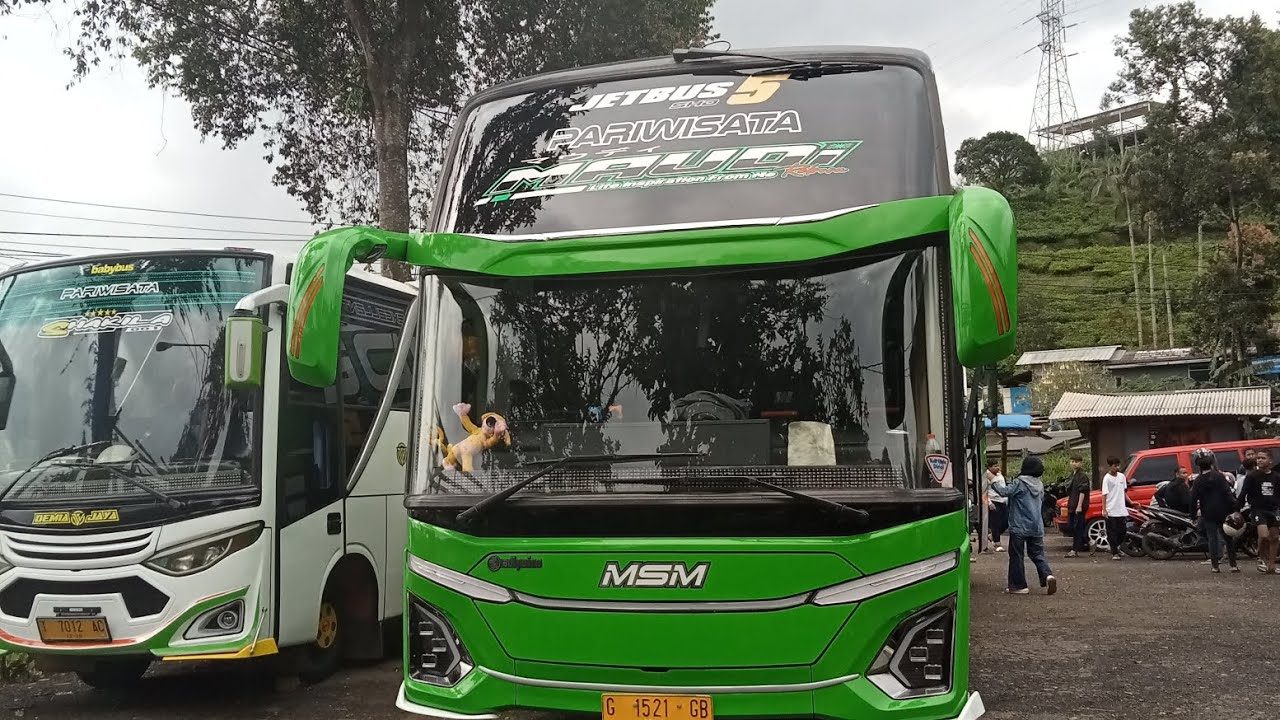 telolet Basuri nada viral bus maudi JB 5 jalan raya puncak Bogor - YouTube