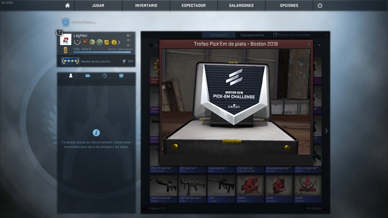 Silver Boston 2018 Pick'Em Trophy Counter Strike Global Offensive