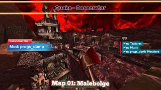 Quake - [Mod: progs_dump_300] - [Episode: Desecrator] - Map: #01 - Malebolge - [4K60ᶠᵖˢ]