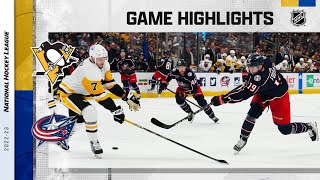 Penguins @ Blue Jackets 4\/13 | NHL Highlights 2023