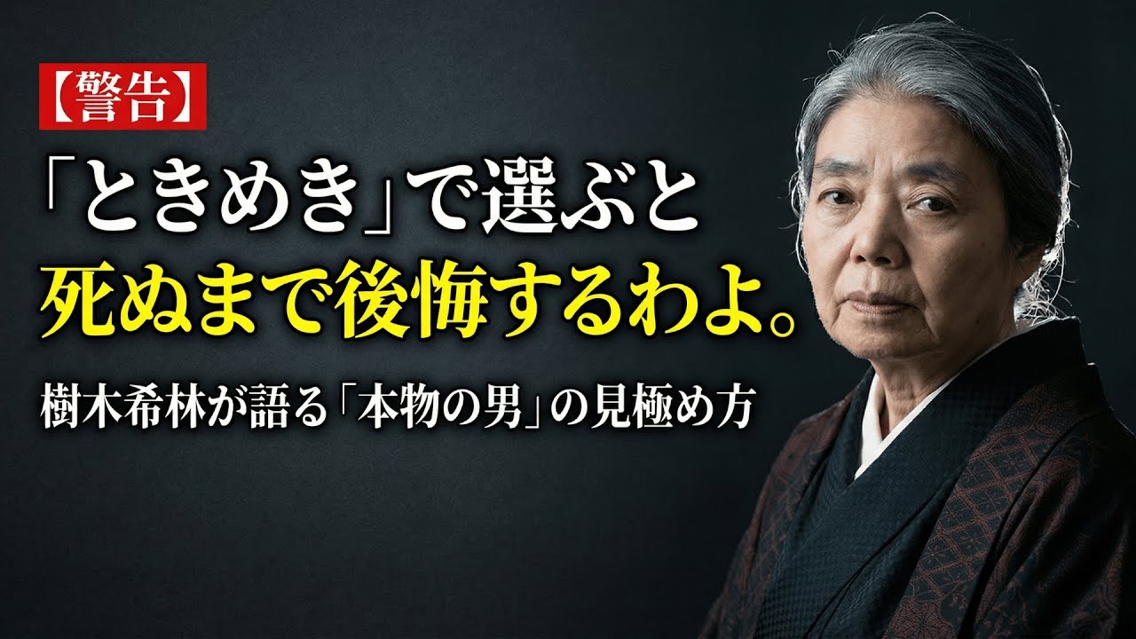 【樹木希林】あなたを一生幸せにしてくれる男性の特徴｜「ときめき」で選ぶと後悔するわよ。｜名言｜結婚｜生き方