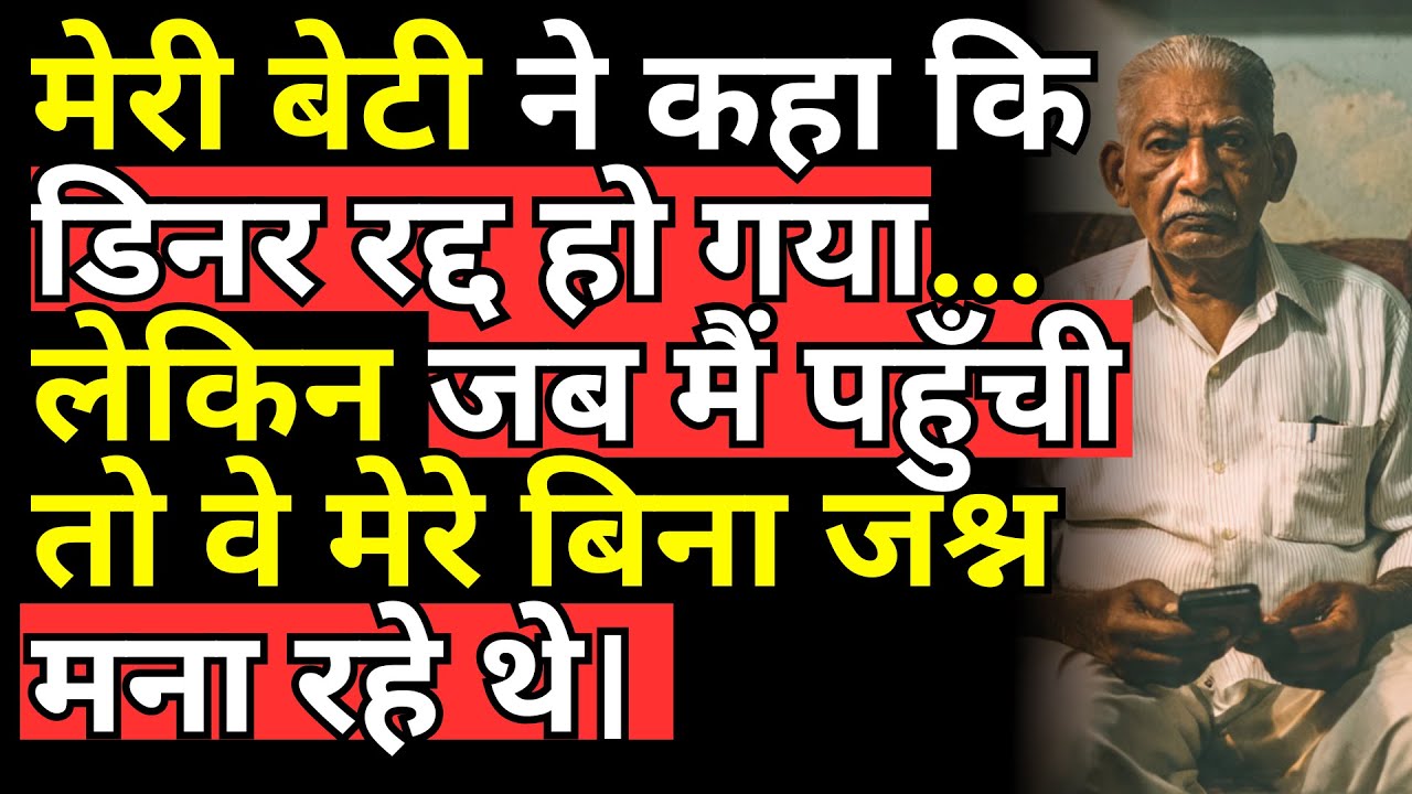 मेरी बेटी ने कहा कि डिनर रद्द हो गया... लेकिन जब मैं पहुँची तो वे मेरे बिना जश्न मना रहे थे।