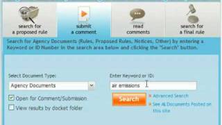 Regulations.gov - Search Tools