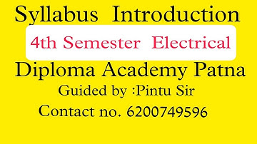 SYLLABUS INTRODUCTION||DIPLOMA ACADEMY PATNA||BY PINTU SIR