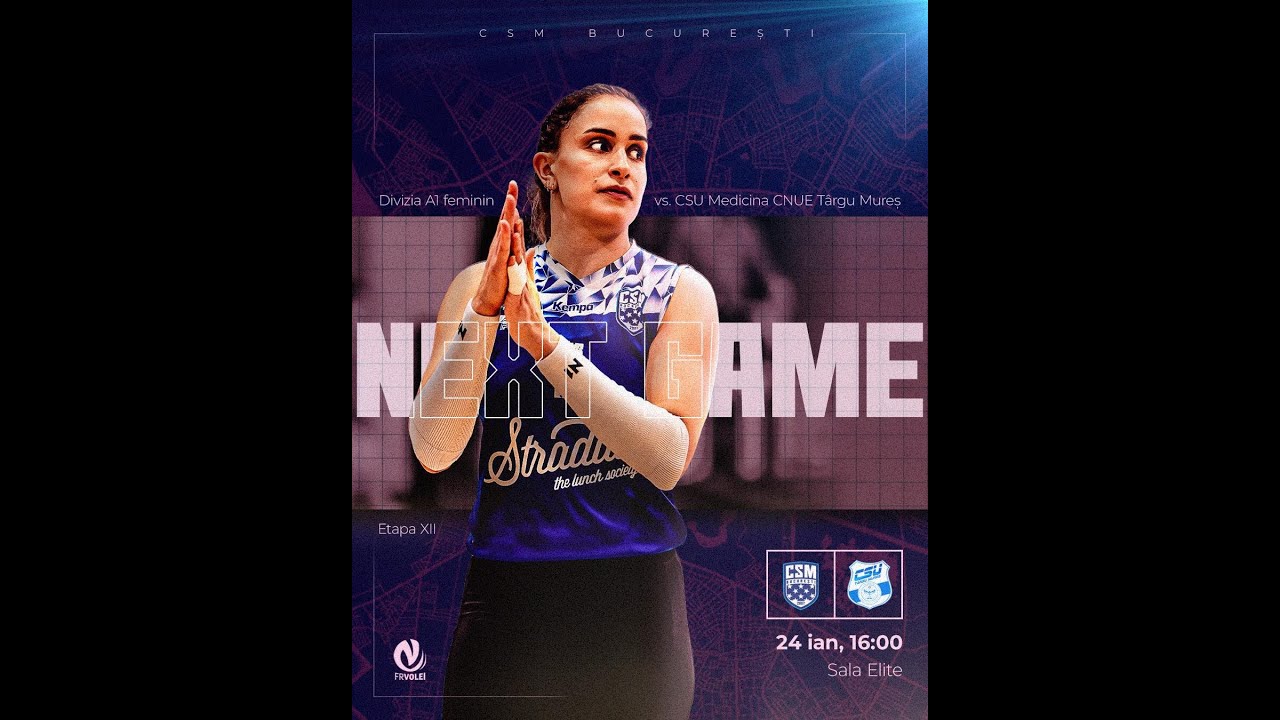 LIVE | 𝐂𝐒𝐌 𝐁𝐮𝐜𝐮𝐫𝐞𝐬𝐭𝐢 🆚️CSU Târgu Mureș | Volei A1F