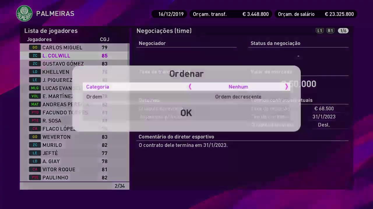 Master liga Palmeiras