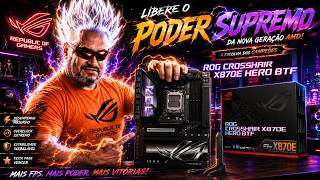 A Mais Poderosa das Placas Mãe Am5 !!! ASUS ROG CROSSHAIR X870E HERO BTF com conetores ocultos !!!