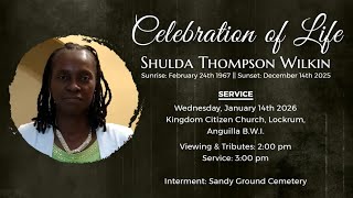Celebration Of Life For Shulda Thompson Wilkin || January 14th 2026