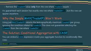 Using Conditional Aggregation in SQL GROUP BY Queries for Precise Column Selection