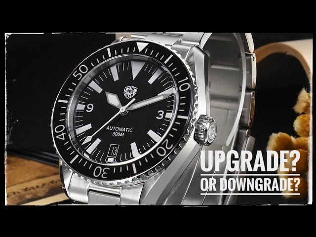 Watchdives WD1967 Sharkmaster 300 - Orologio Subacqueo Automatico Uomo, Movimento Giapponese NH35, Vetro Zaffiro Bombato, 300m
