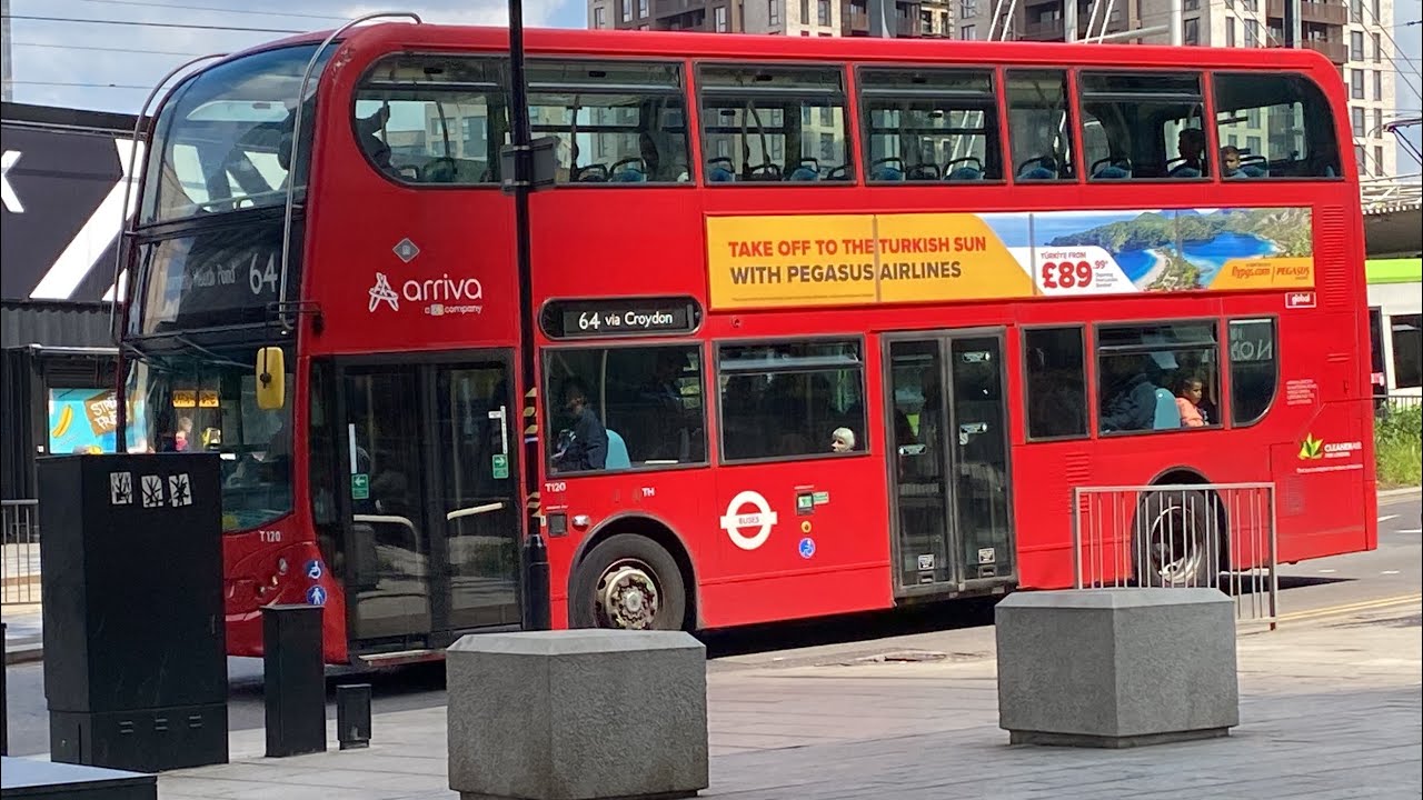 *Hoover* ADL Enviro400 Arriva London (TH) T120 - LJ10 HVR Route 64 Thornton Heath Pond