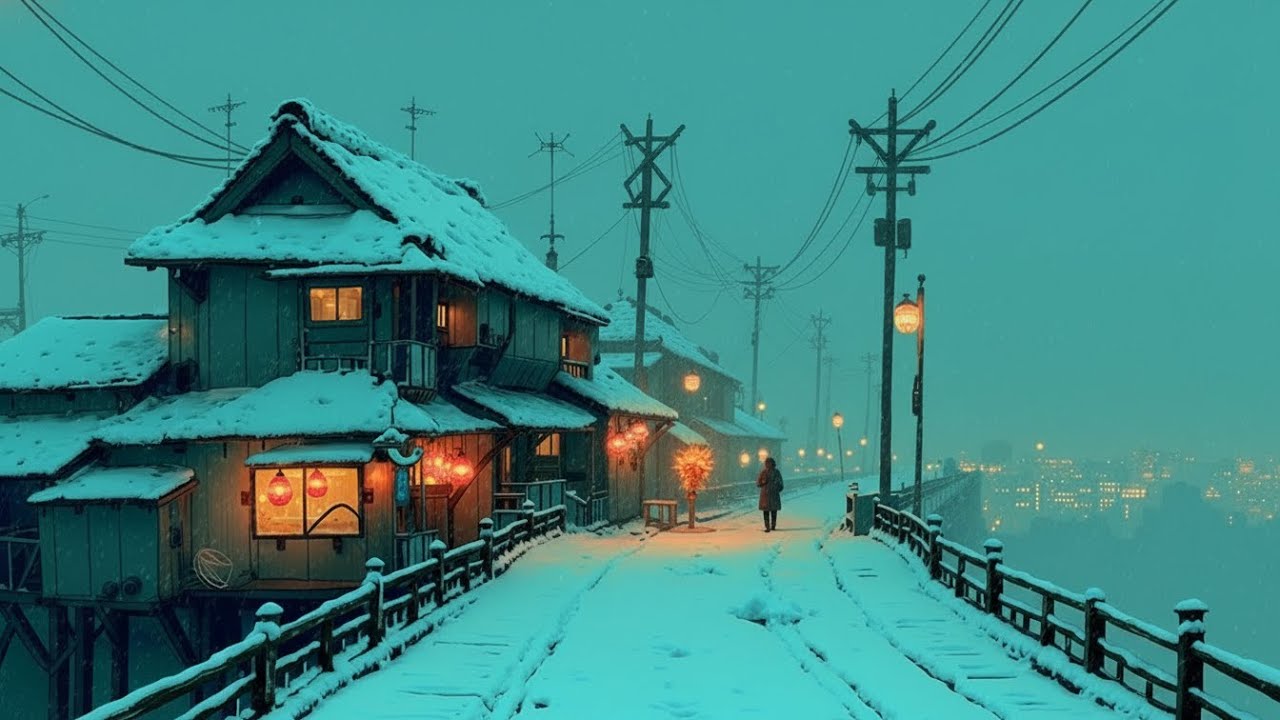 Vintage Japanese Lofi ❄️ Winter Night Vibes | Relax /Study /Focus