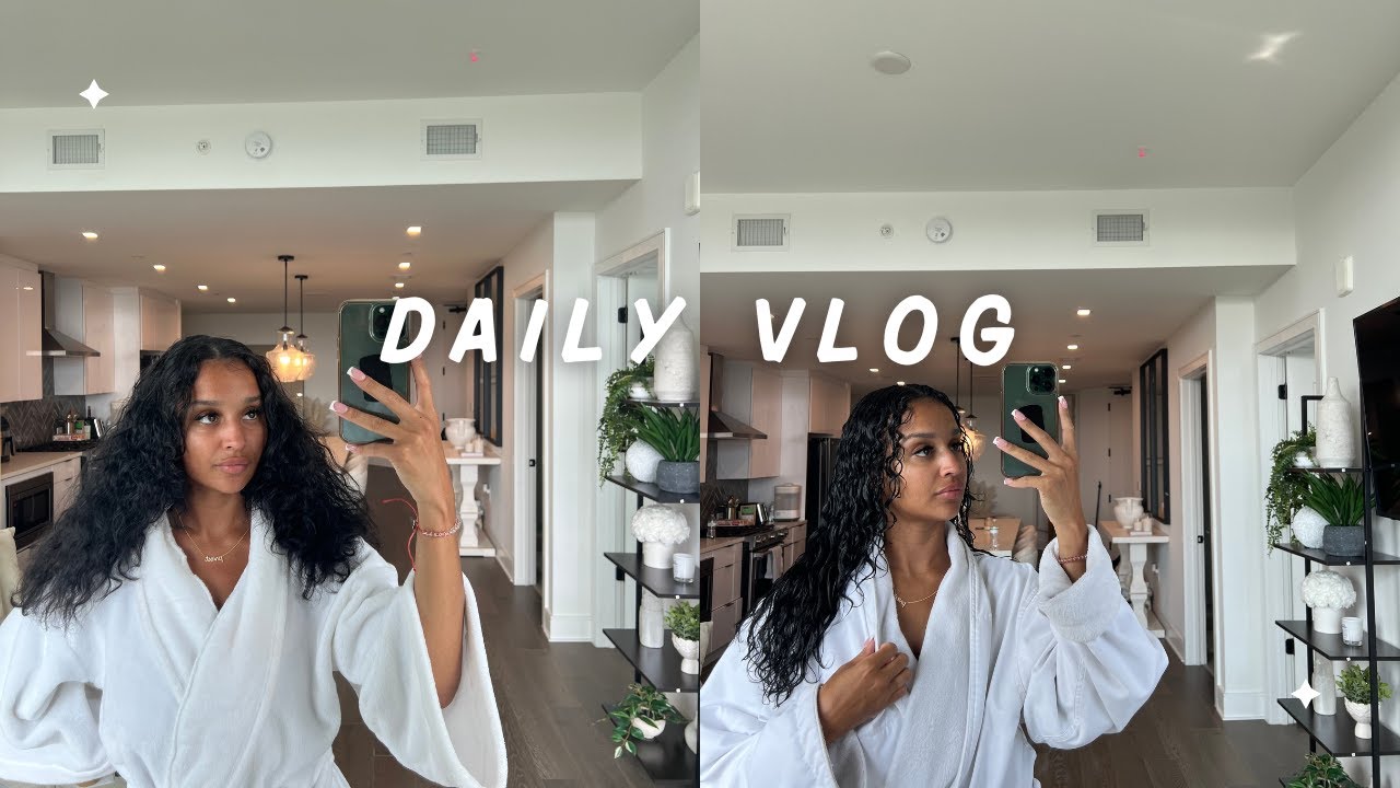 CURLY HAIR ROUTINE,COOKING & MORE