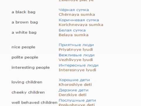 Russian lesson/English lessons how to study Russian  78 (Adjectives 1)