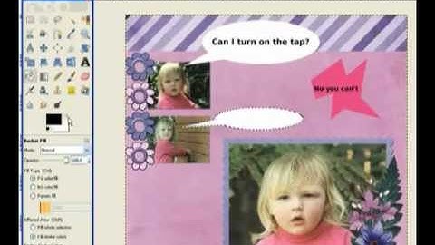 Digital Scrapbook-Using a Template,Gimp Tutorial (2)