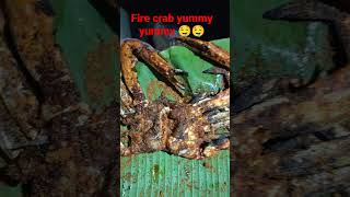 Tasty road side fire crab//blue crab//Roasted crab// పీతలు // పీతల వేపుడు