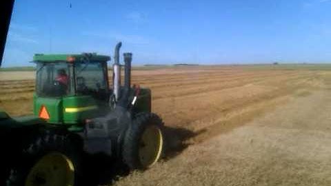 Unloading wheat on the go