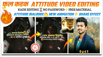 Attitude status Video Editing Kinemaster + alight motion || new trend video editing ||
