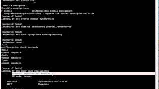 Configuring and verifying NSR and GRES on Juniper VC