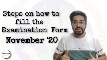|| How to fill examination form? || November