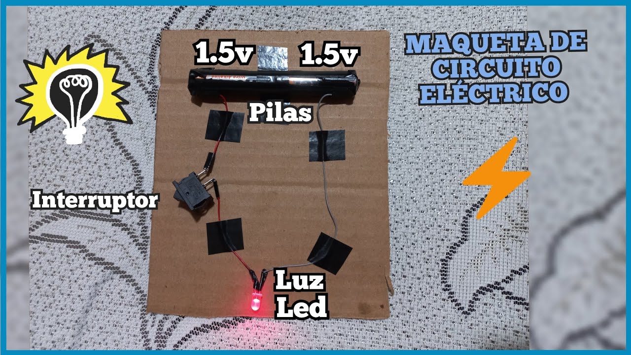 como hacer una maqueta de un circuito eléctrico simple. - YouTube