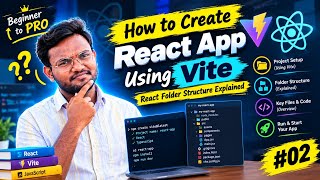 Details How to Create React App Using Vite | React Folder Structure Explained | Beginner To Pro 🔥#02 News