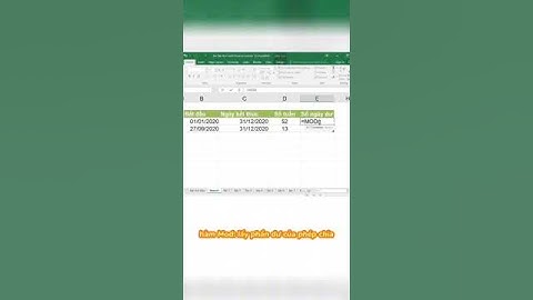 Cách tính số tuần và số ngày dư của tuần trong excel siêu nhanh #shorts #tinhocvanphong