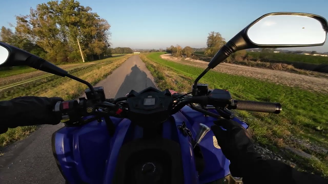 Adly Canyon 320, Kleine Quad Tour / DJI Osmo Action am Motorradhelm