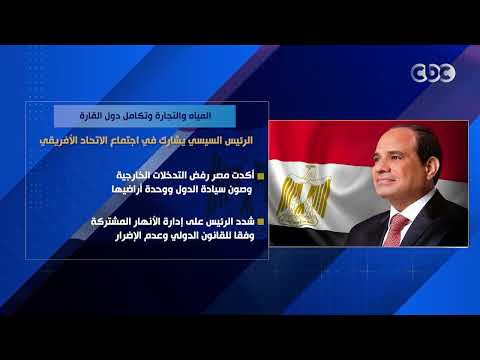 المياه والتجارة وتكامل دول القارة.. الرئيس السيسي يشارك في اجتماع الاتحاد الأفريقي
