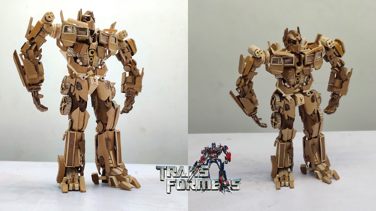 Cardboard Optimus Prime Transformers