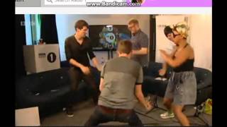 Dan, Phil and other BBC DJ's dancing and twerking